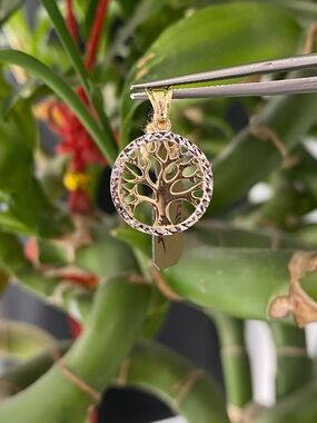 14K Two Tone Gold Tree of Life Pendant